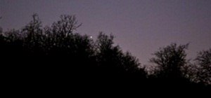 Photos of Mercury and the crescent Moon