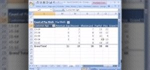 Create quantitative data cross tabulation in MS Excel