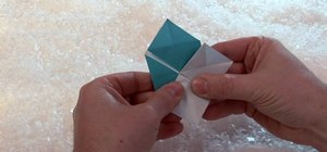 An origami paper snowflake