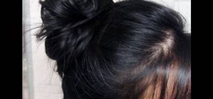 Style your hair with a quick and messy updo