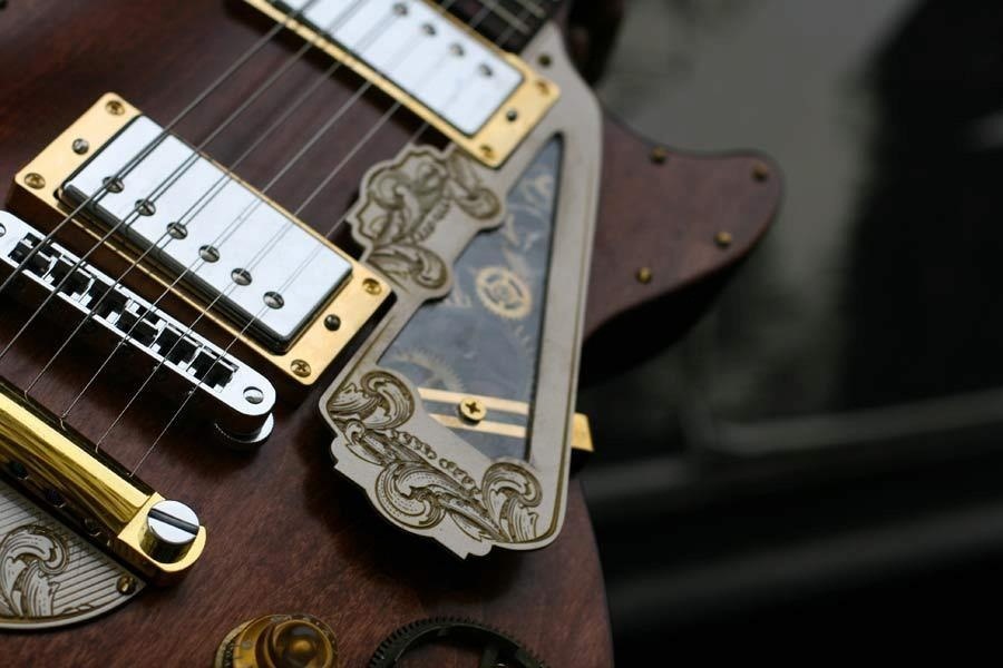 Beautiful Custom Steampunk Guitar