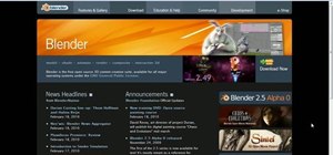 Download and install Blender 2.5