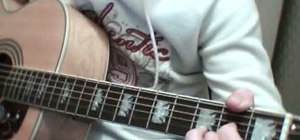 Play "Morning Glory" by Oasis on acoustic guitar
