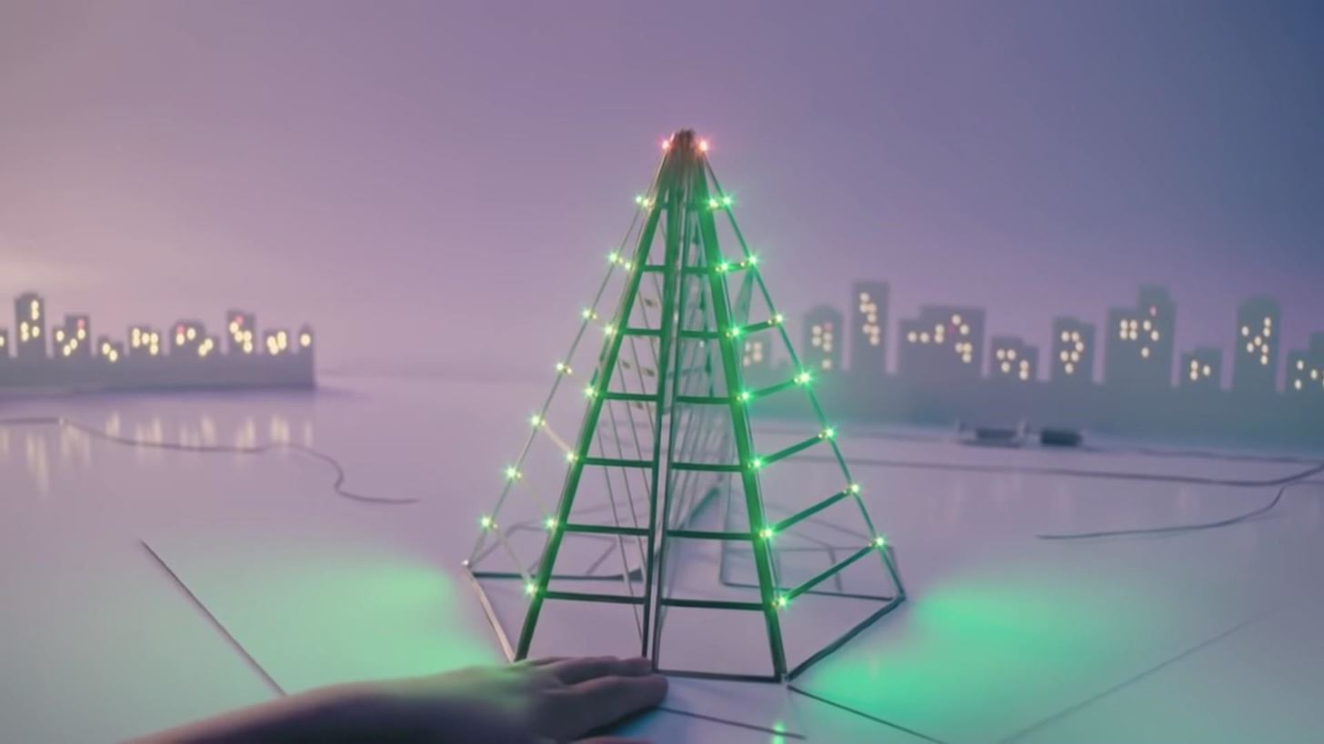 Watch This $15 Conductive Marker Create a Magical Circuit Board Christmas Village