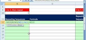Increment numbers in an Microsoft Excel formula