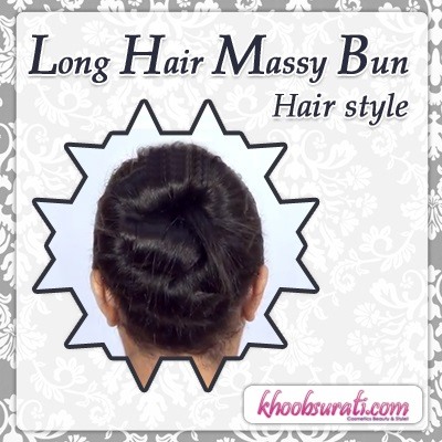 How to Long Hair Messy Bun