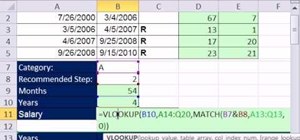 Calculate salary based on work experience in MS Excel