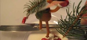 Craft a melt and pour reindeer on ice Christmas soap