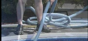 Vacuum an in ground pool manually