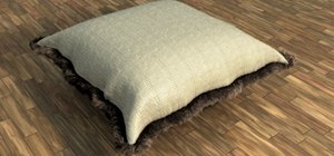 Create a 3D model of a pillow or cushion in Cinema 4D