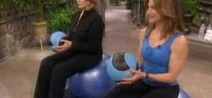 Do stability ball exercises with Martha Stewart