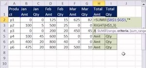 Use the SUMIF function with approximate criteria in Microsoft Excel