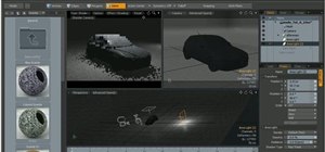 Render a 3D model of a car within modo
