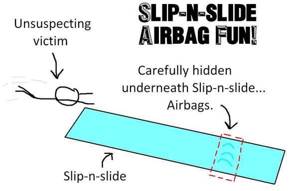 Slip-N-Slide Airbag Fun!