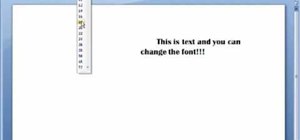 Change the font size in Word 2007