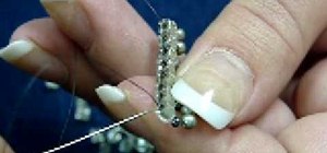Make a cubed herringbone bracelet