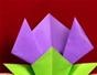 Origami a tulip flower