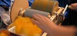 Work on a drum carder