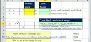 Count blanks in an dynamic range in Microsoft Excel