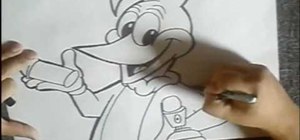Draw Woody Woodpecker