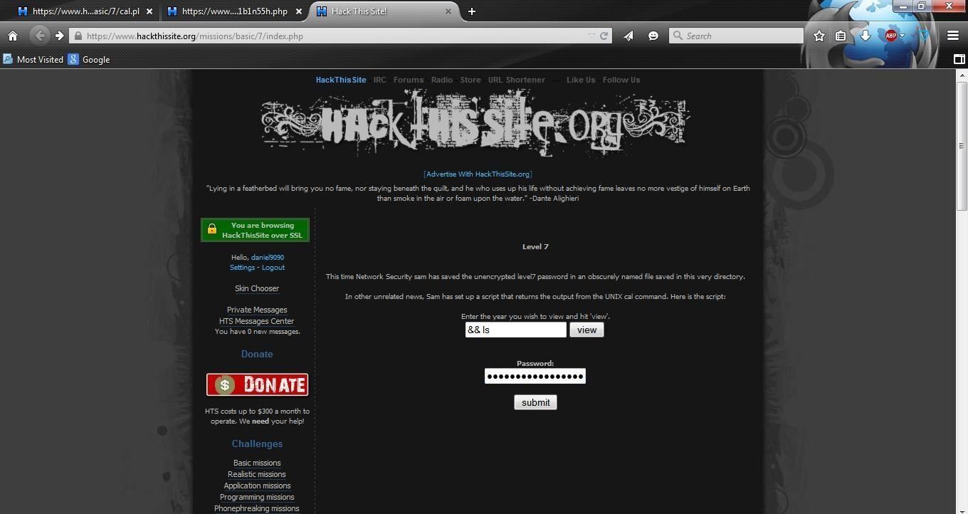 How to Hack a Site Knowing a Bit of HTML (hackthissite.org) Part 3