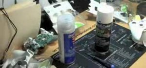 Use vinyl fabric spray to custom paint an XBOX 360