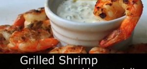 Cook grilled shrimp with lemon aioli