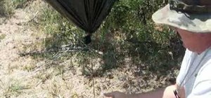 Use a trash bag to supplement water in the desert