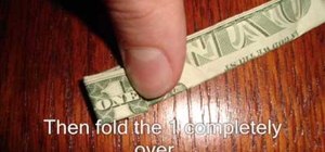 Fold a ring out of a one dollar bill