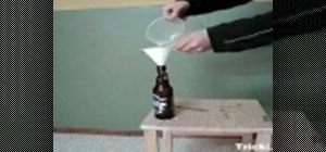 Break off the top of a beer bottle with a butter knife