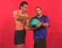 Exercise with the trunk rotation ball pass