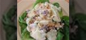 Prepare a Waldorf fruit salad with a mayo dressing
