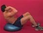 Exercise with the seated trunk rotation on the bosu