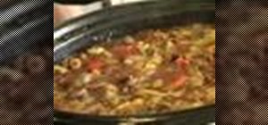 Prepare a Mediterranean beef and vegetable soup
