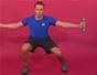 Exercise with the dumbbell side lunge & shoulder raise