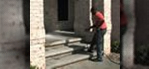 Clean concrete with a pressure washer