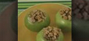 Make stuffed apples with peanut butter and granola