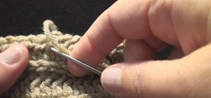 Sew and join the edges on a crochet ribbing