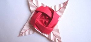 Origami a rose brooch