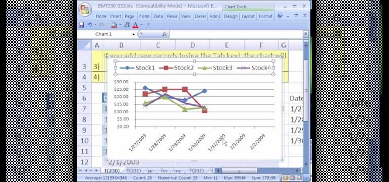 excel stock charting software