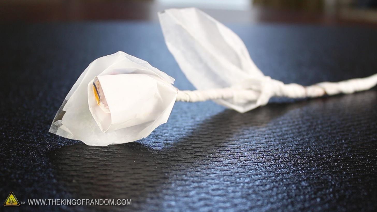 How to Fold an Instant Valentine Flower Out of Paper, Napkins, & Even Burger Wrappers