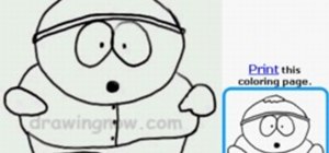 Draw the cartoon character Cartman from South Park