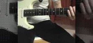 Play a blues guitar lick based on the A blues scale