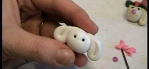 Make a bunny bead out of polymer clay