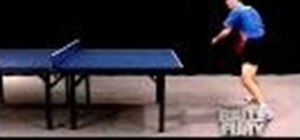 Do the forehand smash in ping pong