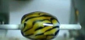 Lampwork glass tiger stripe beads