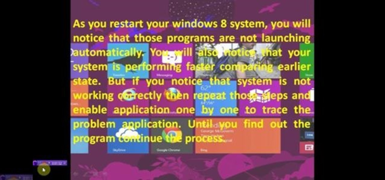 Speed Up Windows 8 System by Disabling Startup Program