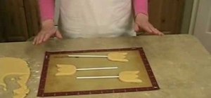 Bake and decorate tulip shaped cookie pops