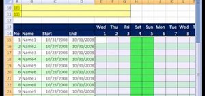 Conditionally format dates & weekends in MS Excel