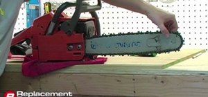 Add tension to a chain on your chainsaw